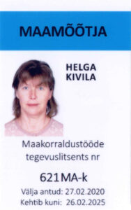 Helga Kivila, maamõõdutööd, maakorraldustööd, geodeetilised tööd